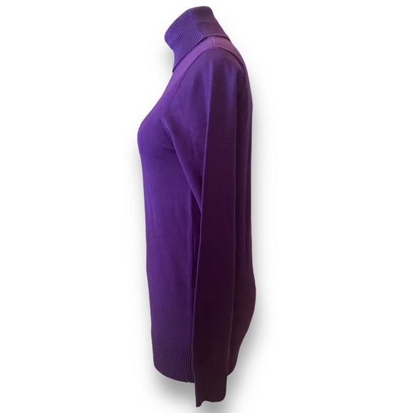 🎈NWT Yawove Purple Turtleneck  Sweater Top Size  Small - Picture 5 of 8